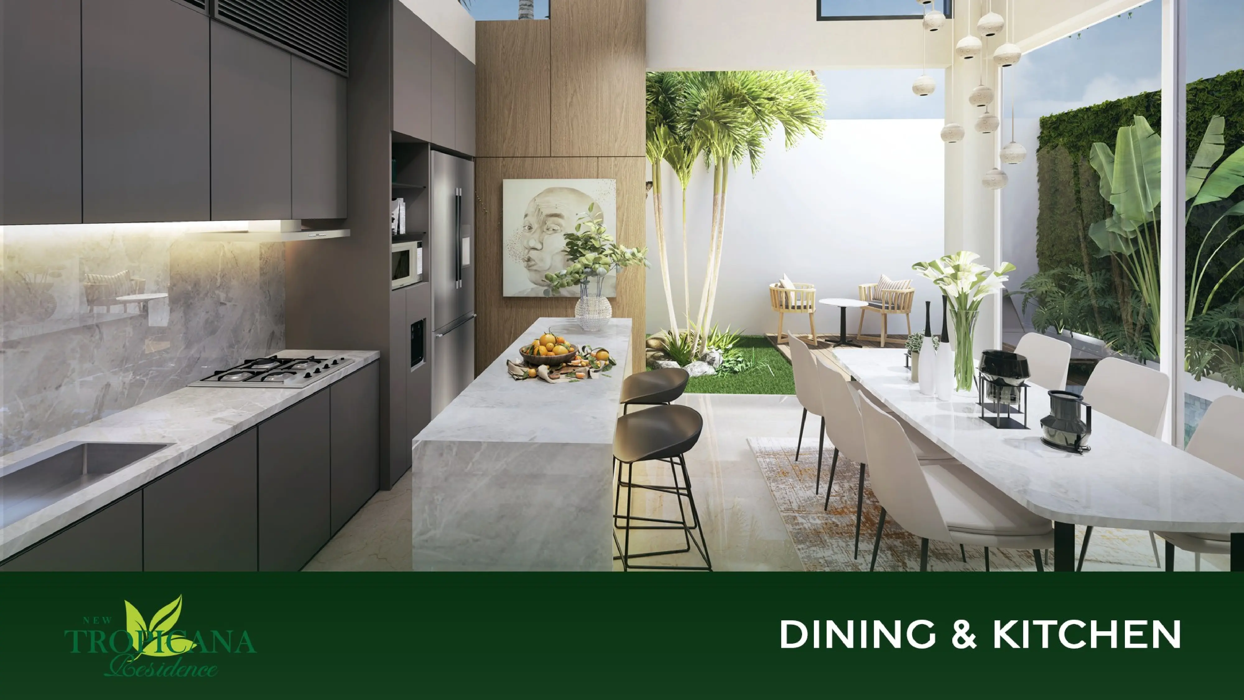 Maldives gourmet kitchen with premium appliances and modern design